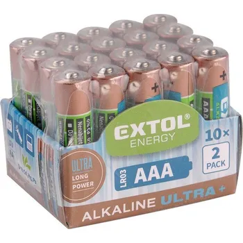 Článková baterie Baterie alkalické Extol 2ks, 1,5V AA (LR6)