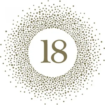 Papírový ubrousek Ubrousky 3-vrstvé Zlatý potisk 18