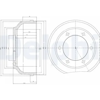 Brzdový buben Brzdový buben DELPHI BF467