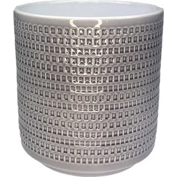 Květináč Obal keramický ORCHID CALLA V. 15 CM PR. 12 CM ŠEDÝ LASUR