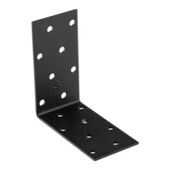 Tesařské kování Úhelník montážní 80 x 80 x 40 x 2 KM7 černý