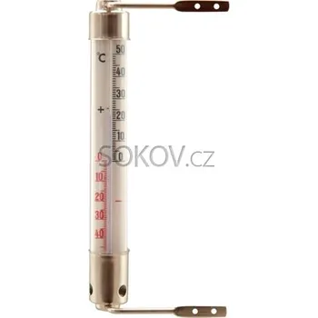 Domácí teploměr Exatherm Teploměr okenní, kovová objímka, 200 mm