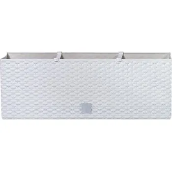 Květináč Truhlík samozavlažovací ratanový RATO CASE 50 cm bílý
