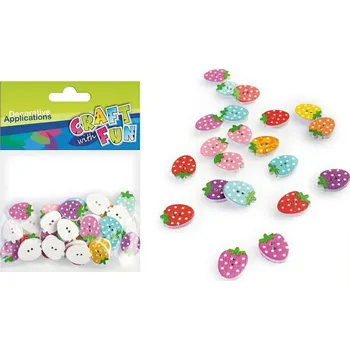 kreativní sada Dekorace knoflíky jahody