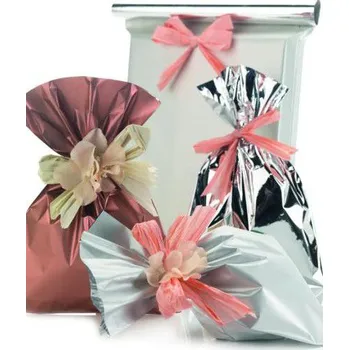 Dárková taška Dárkový sáček 6 x 10 cm Double Metal mix