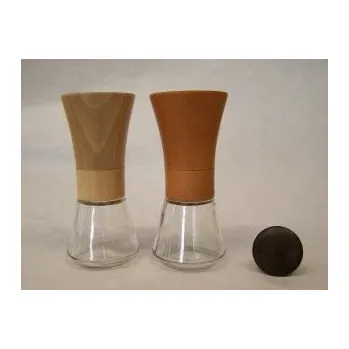 Mlýnek na koření DŘEVOTVAR Mlýnek na sůl a koření Faro sklo+ dřevo moř.