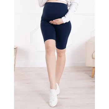 FMM Krátké těhotenské legíny Basic tmavě modré bavlněné Velikost: 4XL