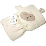 PREM Mušelínová osuška s kapucí 80x80cm, béžová