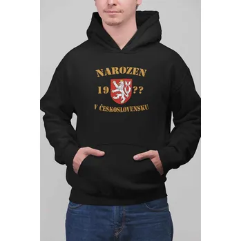 Pánská mikina Pánská mikina Narozen v Československu Barva: Černá, Velikost: 4XL