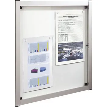 Vnitřní vitrína Media 4 x A4, stříbrná