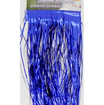 Vánoční dekorace Lameta vánoční modrá