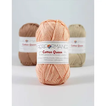 Příze Performance Bavlněná příze Cotton Queen 2073 - oranžová 50g 125m