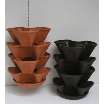 Květináč Kaskáda závěsná 4 patra hnědá