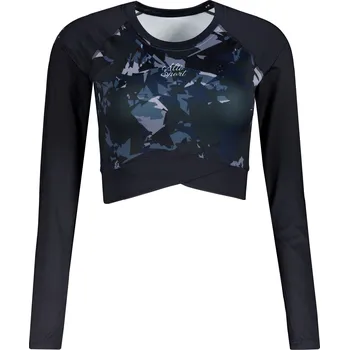 Dámské tričko Dámský funkční crop top premium ALTISPORT VOJ/ALW110TR04 ČERNÁ XL