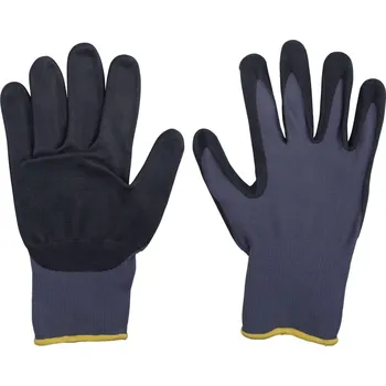 Pracovní rukavice Rukavice nylonové, bezešvé, polomáčené v nitrilu, velikost 10"
