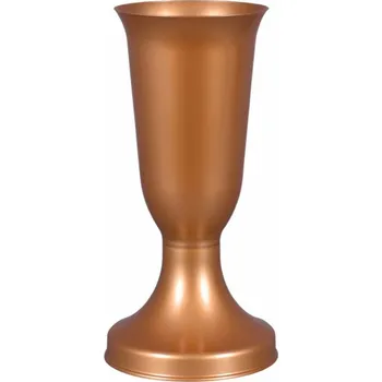 Květináč Váza hřbitovní 15x30cm s těžkým dnem, měď