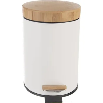 Odpadkový koš ORION Koš odp. kov/UH s pedálem+bam.víko WHITELINE 3 l