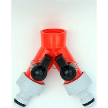 Rozbočka "Y", vnitřní závit 3/4" + 2 x čep s uzávěrem SIROFLEX