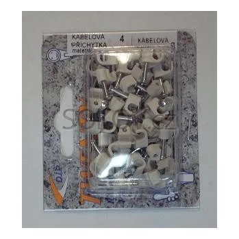 Nábytkové kování Příchytka kabelová kulatá bílá 4 blistr, 50 ks