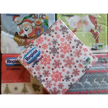 Vánoční dekorace Ubrousky vánoční 1vrstvé - mix motivů,20ks