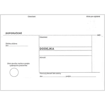 Obálka Obálka s dodejkou - bílá