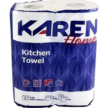 Utěrka Kuchyňské utěrky papírové Karen, 2role