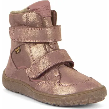 Dívčí zimní obuv Froddo Barefoot dětské kožené zimní boty G3160232-9 Pink/Gold Velikost: 25
