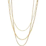 Victoria Filippi Stainless Steel Trojitý ocelový náhrdelník Sofia - chirurgická ocel NH1326-GZL-X00287 Zlatá 38 cm + 5 cm (prodloužení)