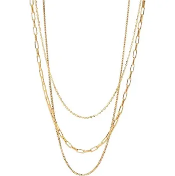 Náhrdelník Victoria Filippi Stainless Steel Trojitý ocelový náhrdelník Sofia - chirurgická ocel NH1326-GZL-X00287 Zlatá 38 cm + 5 cm (prodloužení)