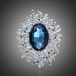 Éternelle Exkluzivní brož Swarovski Elements Gianmaria B8002-X1082 Tmavě modrá