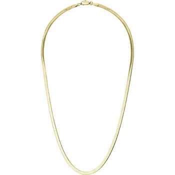 Náhrdelník Manoki Ocelový náhrdelník Anna Gold, 3 mm plochý had, chirurgická ocel WA617G/50 Zlatá 50 cm