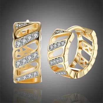 Náušnice Éternelle Náušnice se zirkony Mila E-KZCE143-E Zlatá