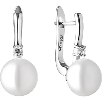 Náušnice Gaura Pearls Stříbrné náušnice s bílou řiční perlou Daisy, stříbro 925/1000 SK21215EL/W Bílá