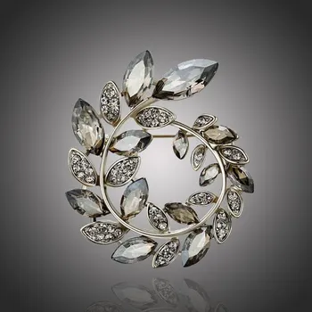 Brož Éternelle Exkluzivní brož Swarovski Elements Zoe B7264-3E1291 Zlatá