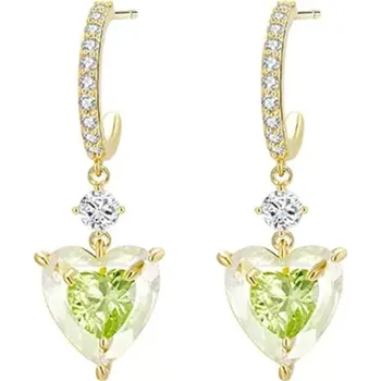 Náušnice JAY Luxusní náušnice se srdíčky Paolita JAY-9087-RRSPE001(1) Zelená