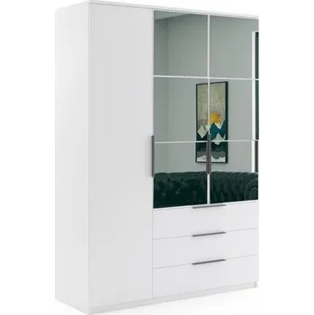 Šatní skříň Šatní skříň se zrcadlem Florencie 150 cm, v bílé matné nebo craft zlatý