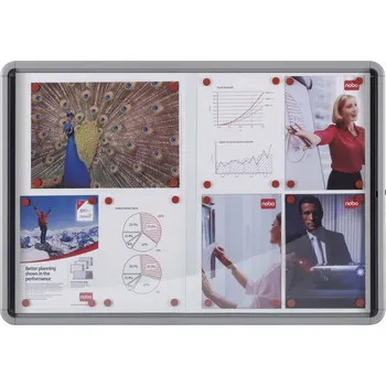 Vitrína s posuvnými dvířky NOBO 12xA4