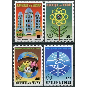 Poštovní známka (1987) MiNr. 1684 - 1687 ** - Burundi - Mezinárodní rok míru