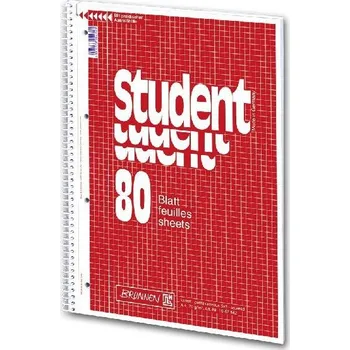 Blok Blok spirálový A4 čtverečkovaný 80 listů