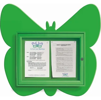 Knihovna Vitrína Motýl-2 x A4 - žlutá RAL 1021