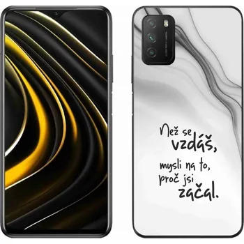 Pouzdro na mobilní telefon Gelový kryt mmCase na Xiaomi Poco M3 - citát 2 bílé pozadí