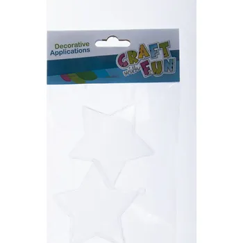 Vánoční dekorace Ozdoba plastové hvězdy 7,5cm 2ks CF