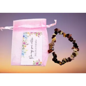 Náramek Dárkový náramek z mokaitu pro paní učitelku – originální poděkování