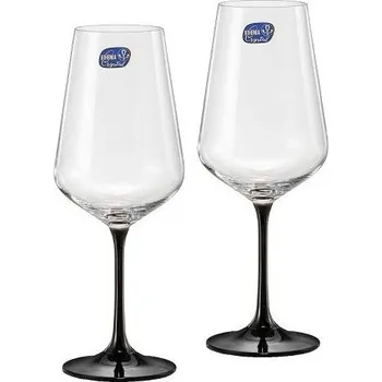 Sklenice Sklenice SANDRA Black&Black kalíšek 450 ml 2 ks