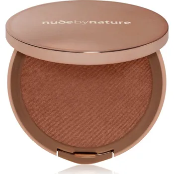 Make-up Nude by Nature Flawless Pressed Powder Foundation kompaktní pudrový make-up odstín C8 Chocolate 10 g