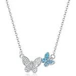 GRACE Silver Jewellery Stříbrný náhrdelník Aleka - motýl, stříbro 925/1000 NH-SCN384/96 Stříbrná 45 cm