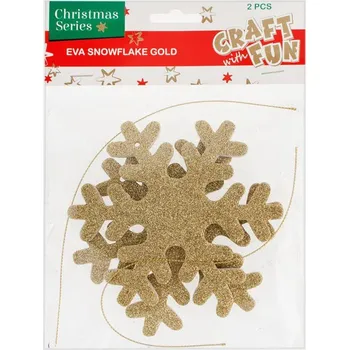 Vánoční ozdoba Ozdoba závěsná - vločka zlatá 438798