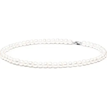Náhrdelník Gaura Pearls Perlový náhrdelník Scutesa - sladkovodní perla, stříbro 925/1000 FBW39 45 cm Bílá