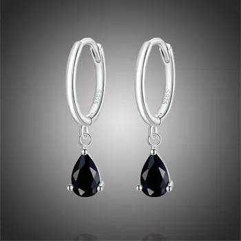 Náušnice GRACE Silver Jewellery Stříbrné náušnice Swarovski Elements Dióna, stříbro 925/1000 E-SCE1018-BK/106 Černá