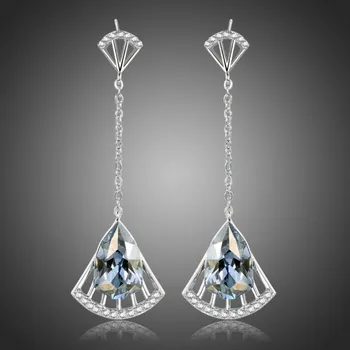 Náušnice Victoria Filippi Náušnice Swarovski Elements Luziana E0396 Modrá